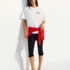 Oversize-T-Shirt mit kurzen Ärmeln und Aufdruck – Damen