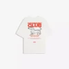 Oversize-T-Shirt mit kurzen Ärmeln und Aufdruck – Damen