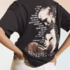 Oversize-T-Shirt mit kurzen Ärmeln und Eminem-Aufdruck