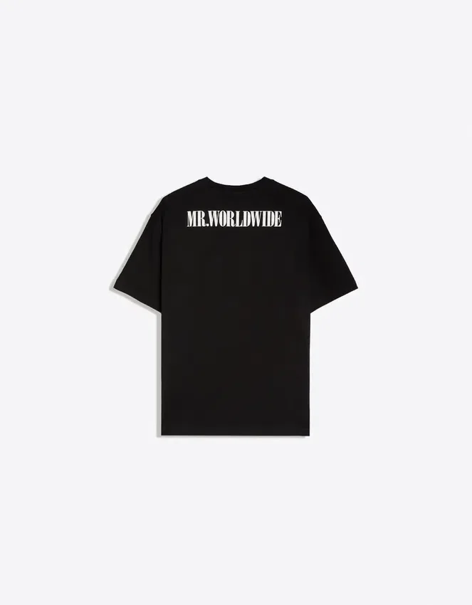 Oversize-T-Shirt mit Pitbull-Print Oversize-T-Shirt mit Pitbull-Print