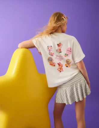 Oversize-T-Shirt mit Polly-Pocket-Aufdruck