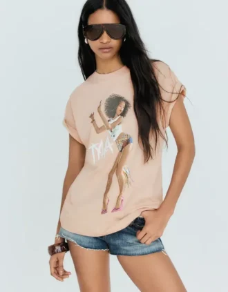 Oversize-T-Shirt mit Print „Tyla“ – Damen