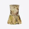 Paisley-Print-Minikleid mit schulterfreiem Ausschnitt