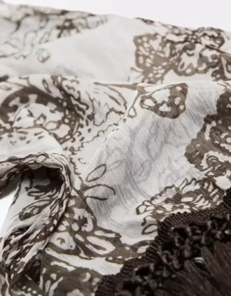 Paisley-Schal mit Fransen
