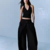 Plissee-Hose mit Doppelknopf – Hose