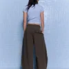 Plissee-Hose mit Doppelknopf – Hose