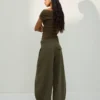 Plissee-Hose mit Doppelknopf – Hose