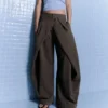 Plissee-Hose mit Doppelknopf – Hose