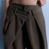 Plissee-Hose mit Doppelknopf – Hose