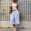 Plüsch-Bermudashorts Plüsch-Bermudashorts
