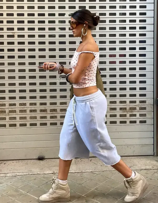 Plüsch-Bermudashorts Plüsch-Bermudashorts