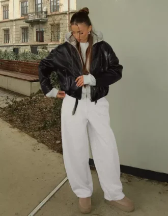 Plüsch-Hose mit Stoppern – #Bershkastyle – Damen