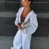Plüsch-Hose mit Stoppern – Hosen – Damen Plüsch-Hose mit Stoppern – Hosen – Damen