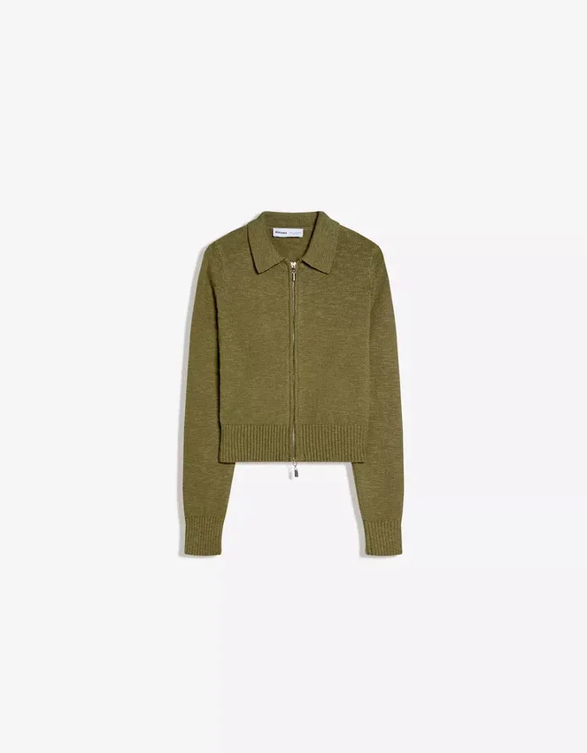 Polojacke mit Reißverschluss Polojacke mit Reißverschluss