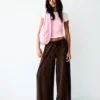 Rustikale Hose mit Wide Leg und Falten Rustikale Hose mit Wide Leg und Falten