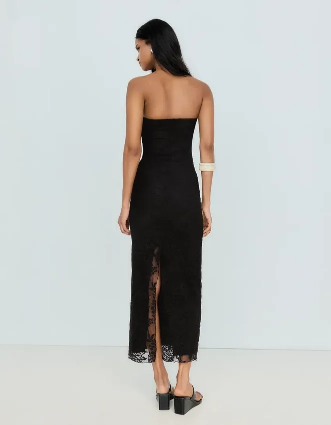 Rustikales Bandeau-Midi-Kleid Rustikales Bandeau-Midi-Kleid