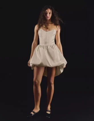 Satin-Bustier-Kleid