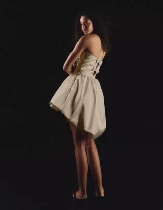 Satin-Bustier-Kleid