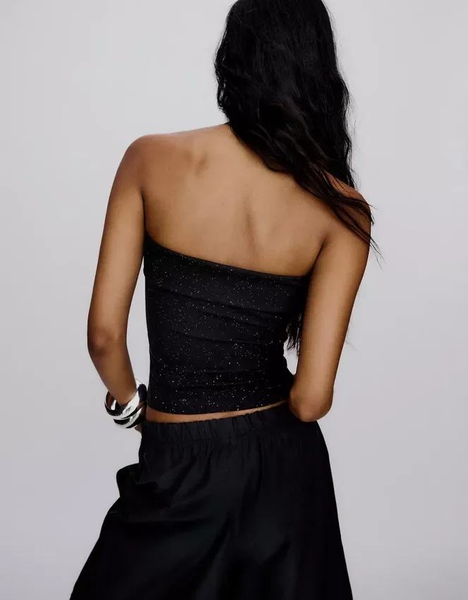 Schimmerndes Bandeau-Top Schimmerndes Bandeau-Top