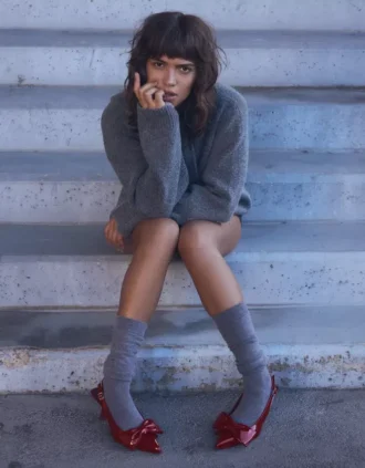 Schuh mit Schleife und Kitten-Heel – Schuhe mit High Heels