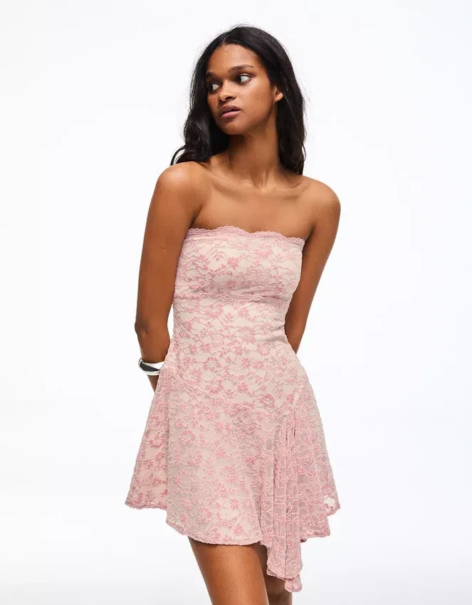 Schulterfreies Minikleid Schulterfreies Minikleid