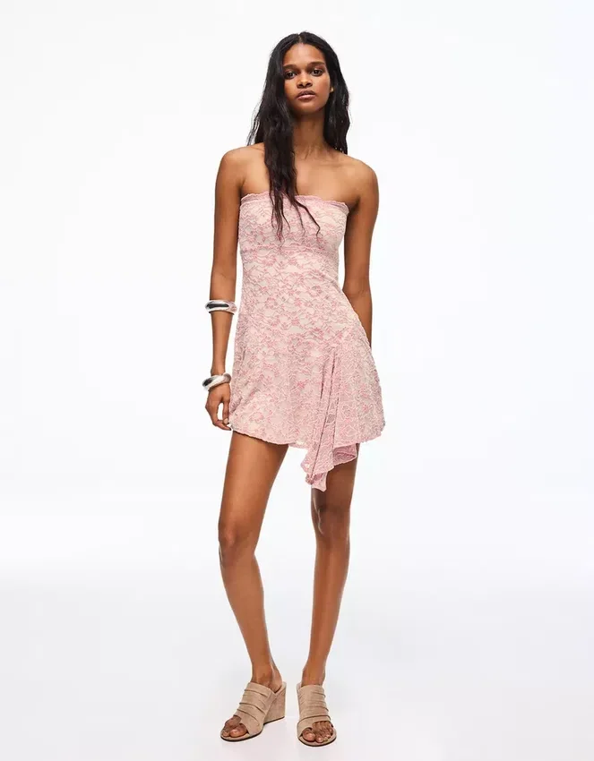Schulterfreies Minikleid Schulterfreies Minikleid