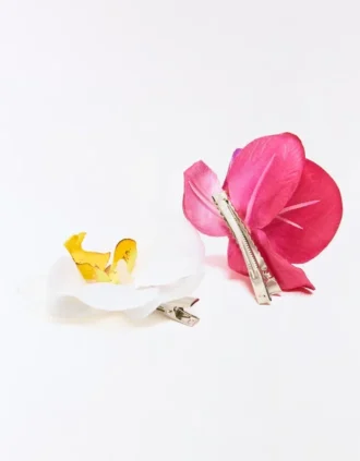 Set mit Blumen-Haarspangen Set mit Blumen-Haarspangen
