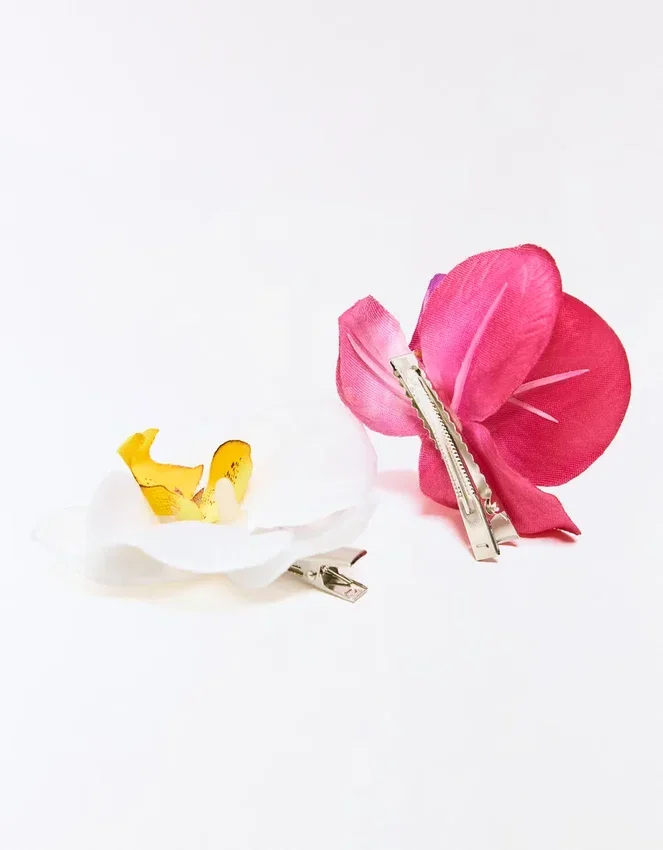 Set mit Blumen-Haarspangen Set mit Blumen-Haarspangen