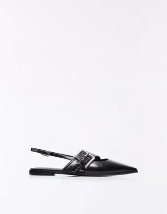 Ballerinas mit Schnallen und Fersenriemen – Flache Schuhe