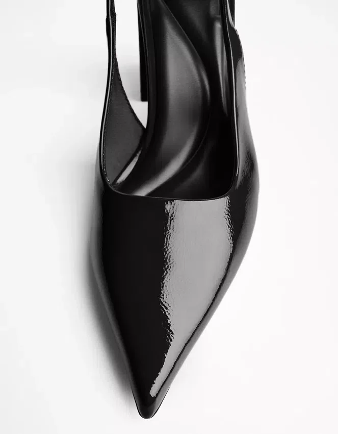Slingback-Schuh mit Blockabsatz – Schuhe Slingback-Schuh mit Blockabsatz – Schuhe