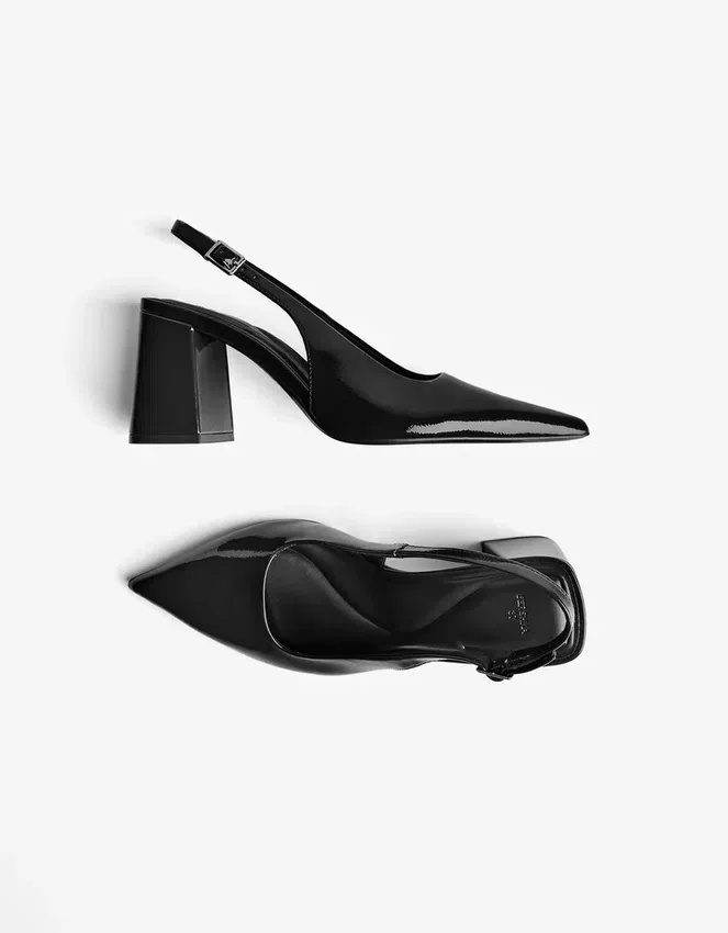 Slingback-Schuh mit Blockabsatz – Schuhe Slingback-Schuh mit Blockabsatz – Schuhe