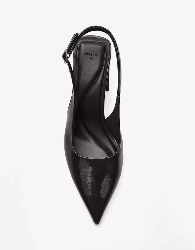 Slingback-Schuh mit Blockabsatz – Schuhe Slingback-Schuh mit Blockabsatz – Schuhe