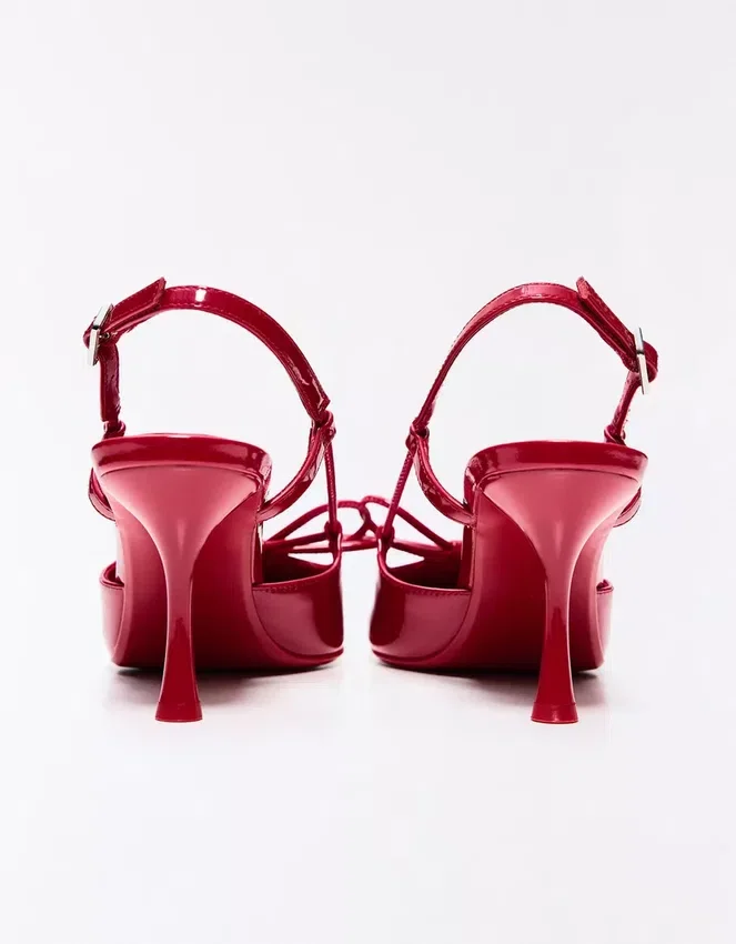 Slingback-Schuhe mit Absatz und Detail – High Heels Slingback-Schuhe mit Absatz und Detail – High Heels