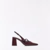 Slingback-Schuhe mit Blockabsatz und Schnallen – High Heels