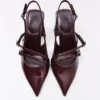 Slingback-Schuhe mit Blockabsatz und Schnallen – High Heels