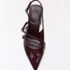 Slingback-Schuhe mit Blockabsatz und Schnallen – High Heels