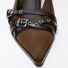 Slingback-Schuhe mit Kitten-Heel und Schnallen – Schuhe mit High Heels