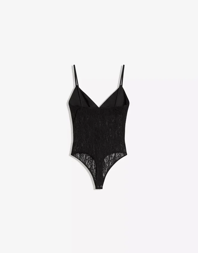 Spitzen-Bodysuit mit Trägern – #Bershkastyle – Damen Spitzen-Bodysuit mit Trägern – #Bershkastyle – Damen