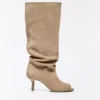 Stiefel mit offenem Kitten-Heel – Stiefel und Stiefeletten