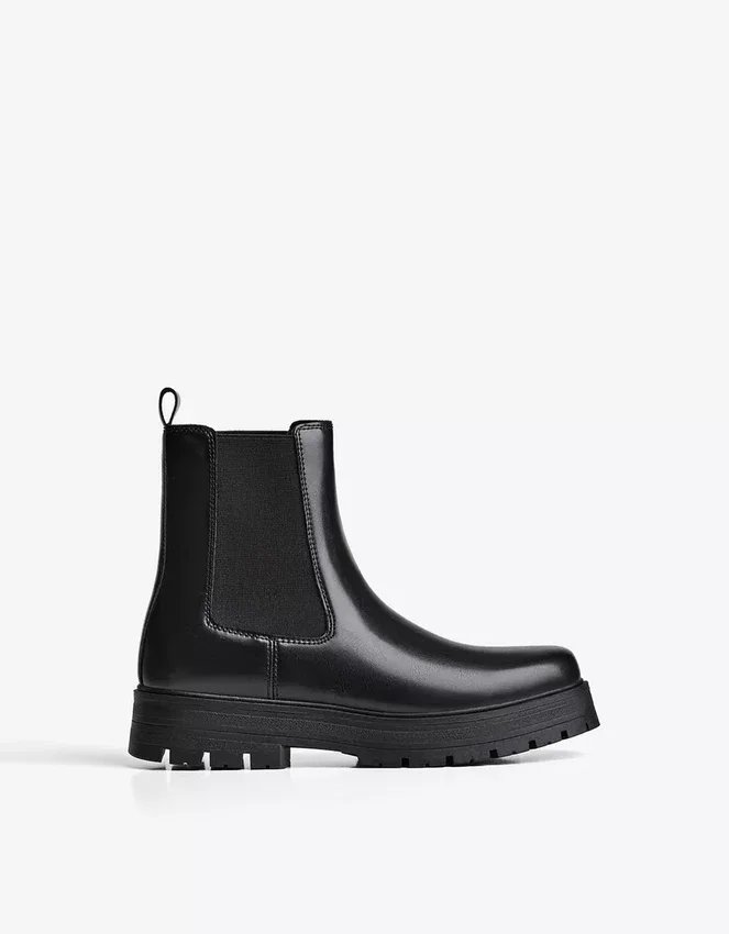 Stiefeletten mit elastischem Detail – Stiefeletten Stiefeletten mit elastischem Detail – Stiefeletten