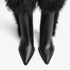 Stiefeletten mit High Heels und Pelzdetail – Stiefel und Stiefeletten