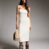Strick-Bandeau-Midi-Kleid – Kleider und Overalls