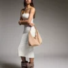 Strick-Bandeau-Midi-Kleid – Kleider und Overalls