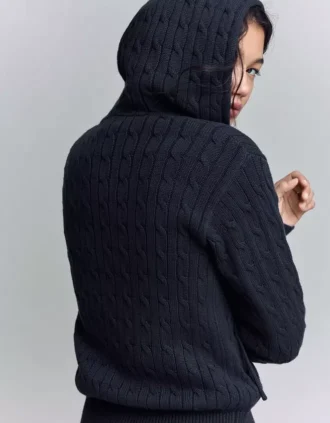 Strickjacke mit Zopfmuster und Reißverschluss – Pullover und Strickjacken Strickjacke mit Zopfmuster und Reißverschluss – Pullover und Strickjacken