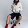 Strickjacke mit Zopfmuster und Reißverschluss – Pullover und Strickjacken