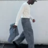 Strukturierte Baggy-Jeans Strukturierte Baggy-Jeans