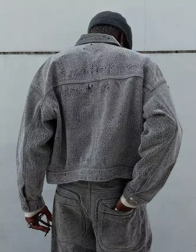 Strukturierte Baggy-Jeans Strukturierte Baggy-Jeans
