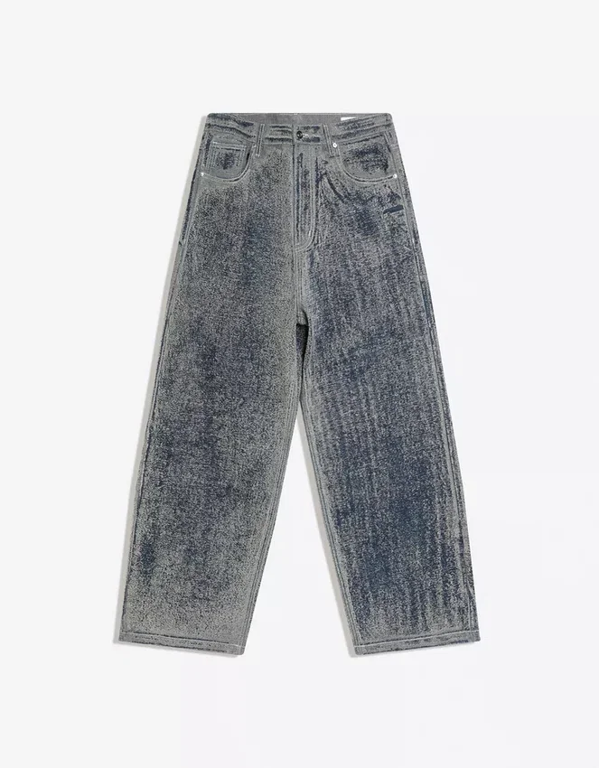Strukturierte Baggy-Jeans Strukturierte Baggy-Jeans