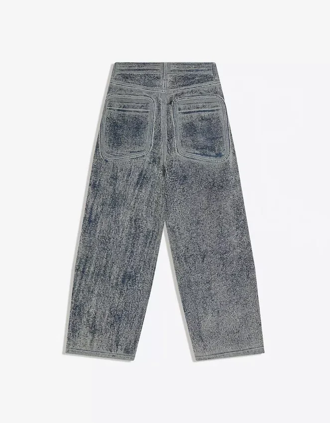 Strukturierte Baggy-Jeans Strukturierte Baggy-Jeans