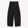 Super-Baggy-Halb-Jogger-Hose mit Falten – Hose